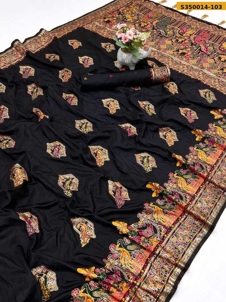 Fancy Pashmina Kashmiri Silk Saree