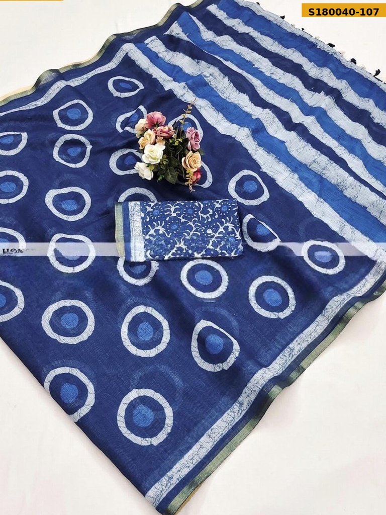 Fancy mulmul cotton Saree