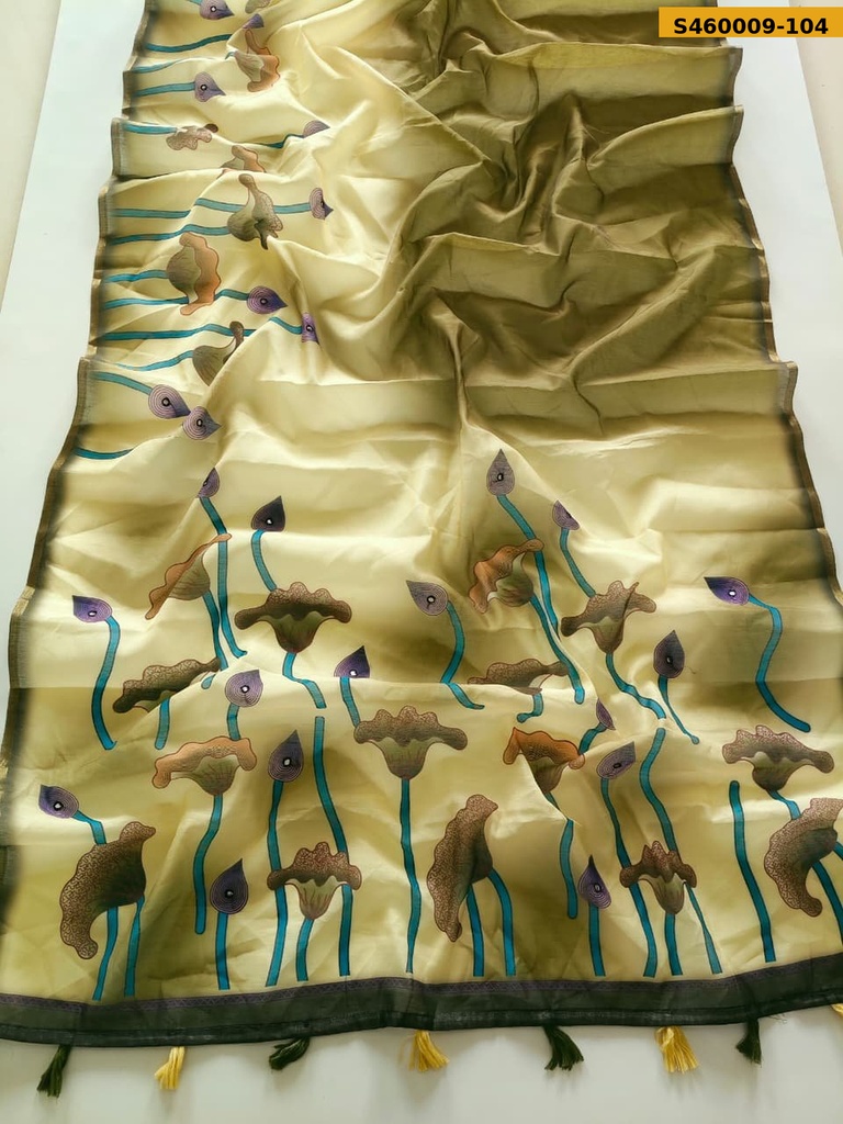 Fancy Chanderi Cotton Digital Print Saree