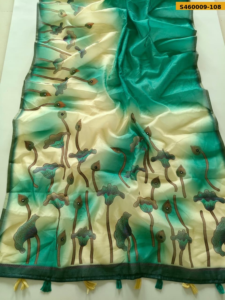 Fancy Chanderi Cotton Digital Print Saree