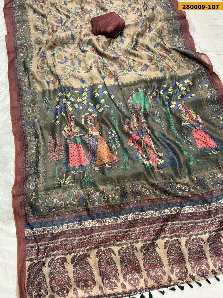 Fancy Mor Bagh Chanderi Silk Sarees