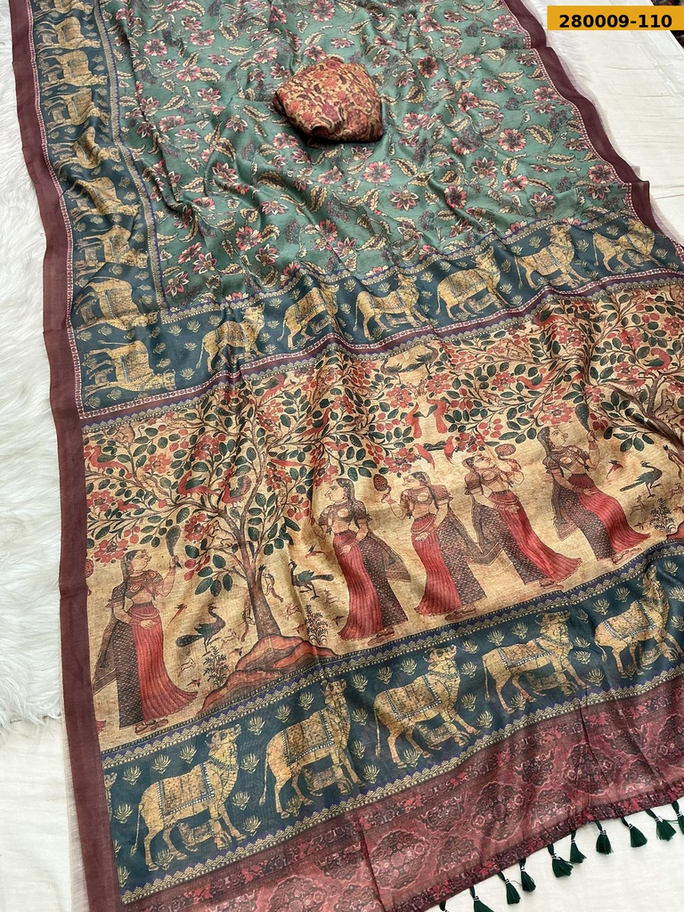 Fancy Mor Bagh Chanderi Silk Sarees