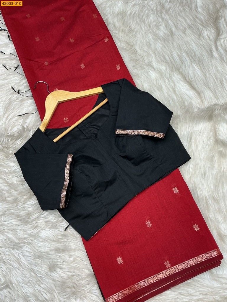 [42003-010] Maheshwari Cotton Saree (42003-010)