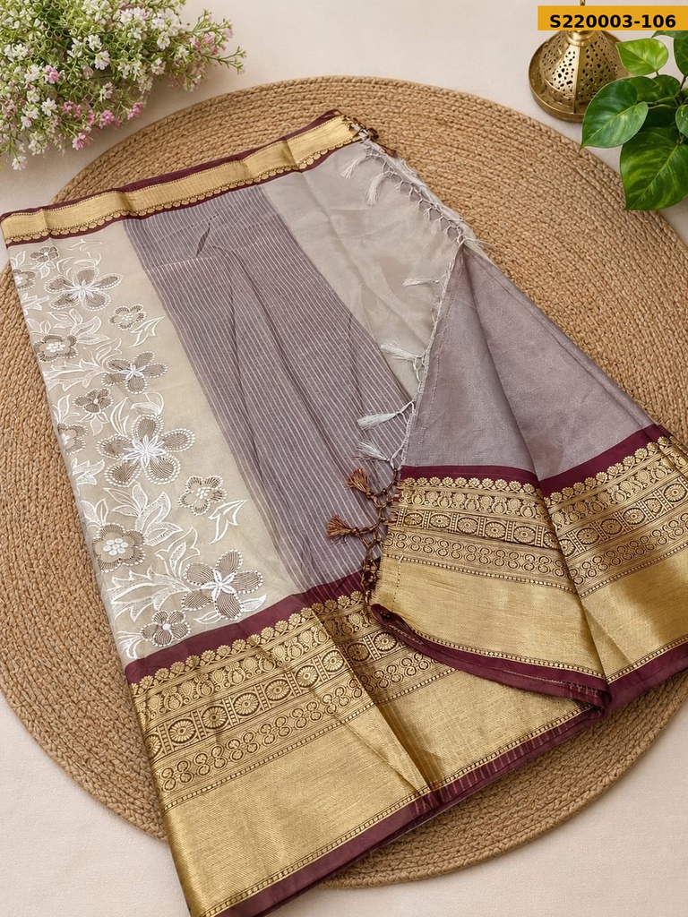 Fancy Banarasi Semi Silk saree
