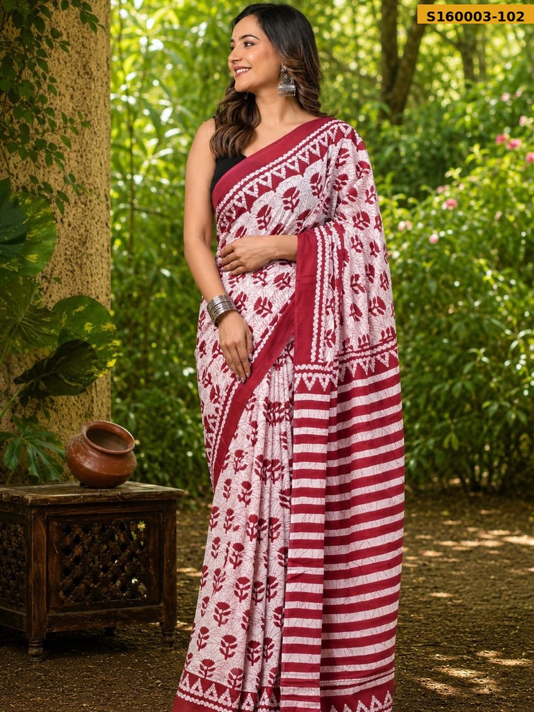 Fancy Mulmul Cotton Saree