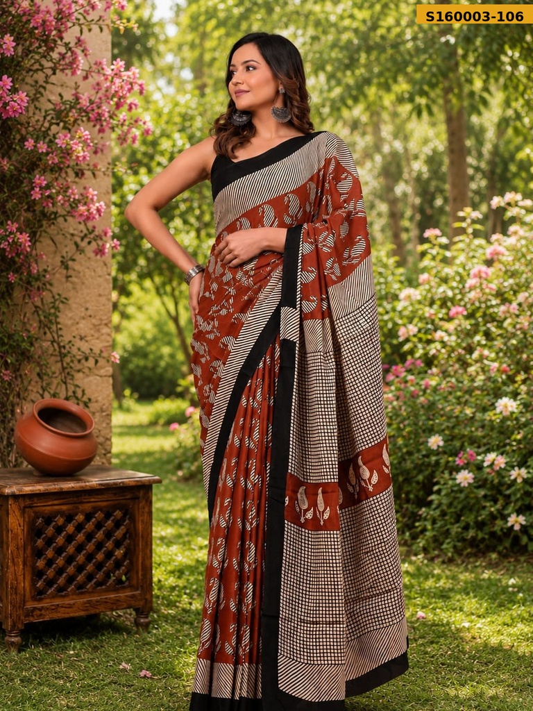 Fancy Mulmul Cotton Saree