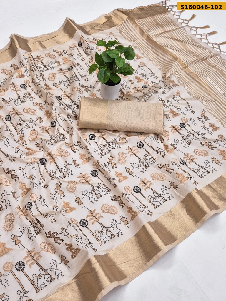 Fancy Aasami Tussar Silk Saree