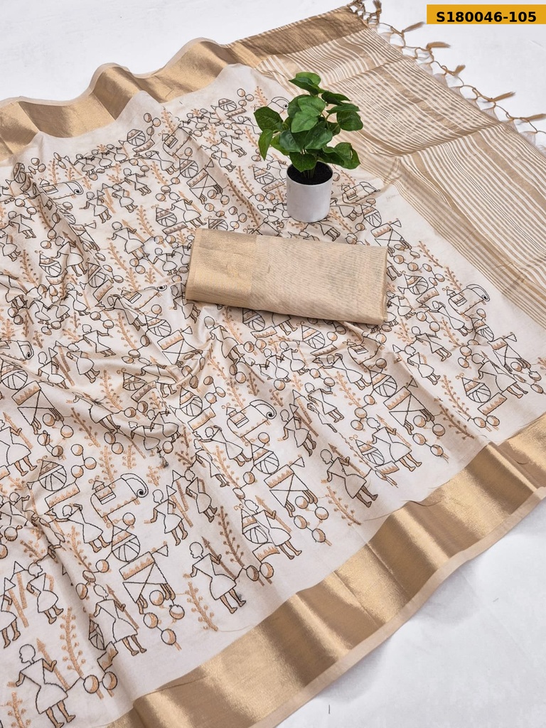 Fancy Aasami Tussar Silk Saree