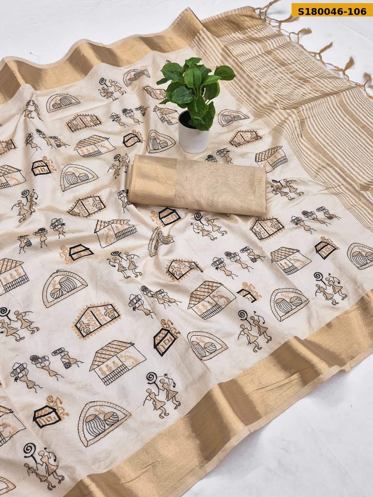 Fancy Aasami Tussar Silk Saree
