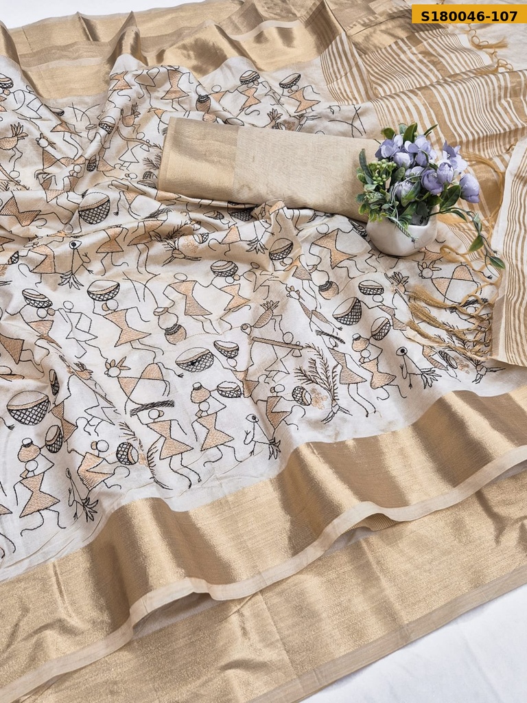 Fancy Aasami Tussar Silk Saree