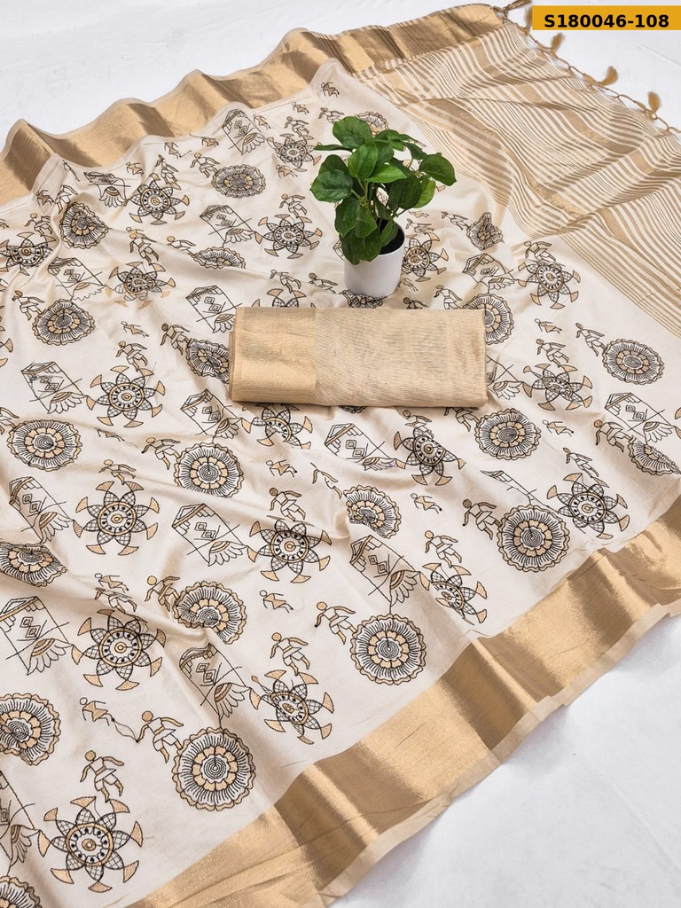 Fancy Aasami Tussar Silk Saree