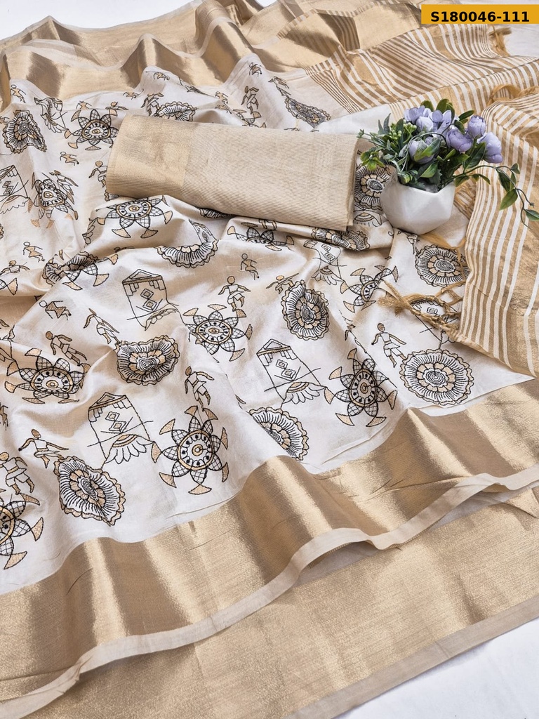 Fancy Aasami Tussar Silk Saree