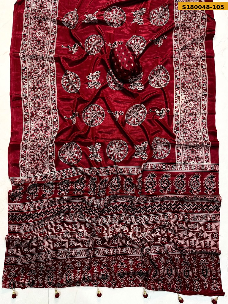 Fancy Crepe Gajji Silk Saree
