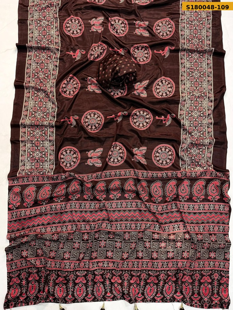 Fancy Crepe Gajji Silk Saree