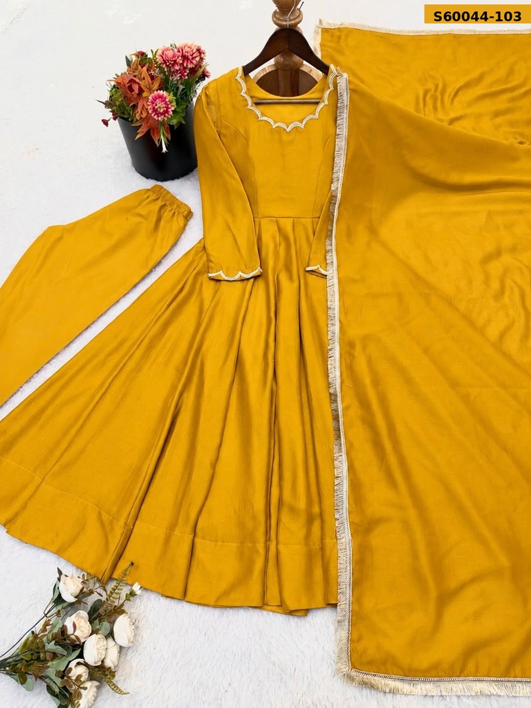 Fancy Vichitra Silk 3 piece set
