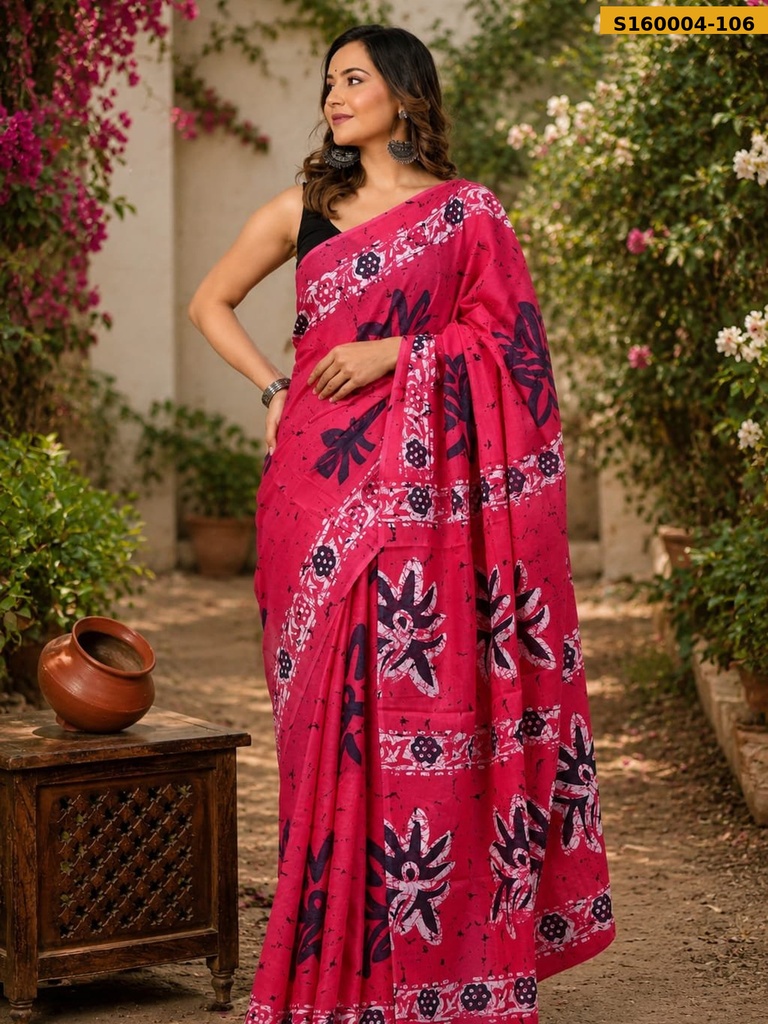Fancy Mulmul Cotton Saree
