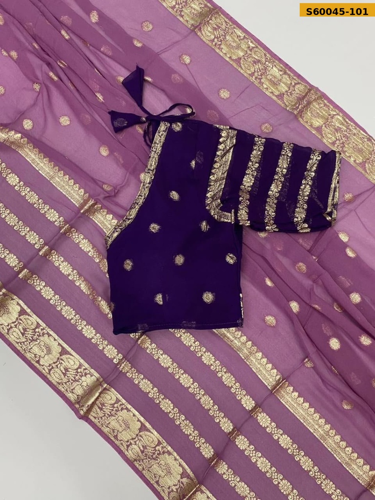 [S60045-101] Fancy Viscose Georgette Saree (S60045-101)