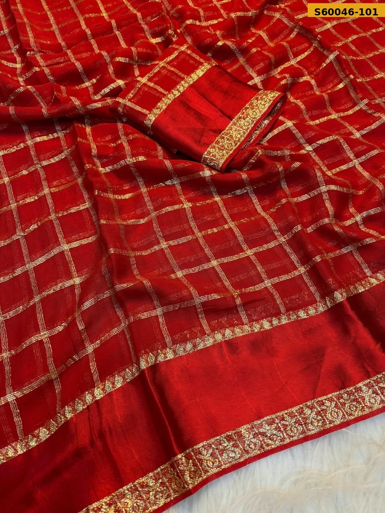 [S60046-101] Fancy Viscose Georgette Saree (S60046-101)