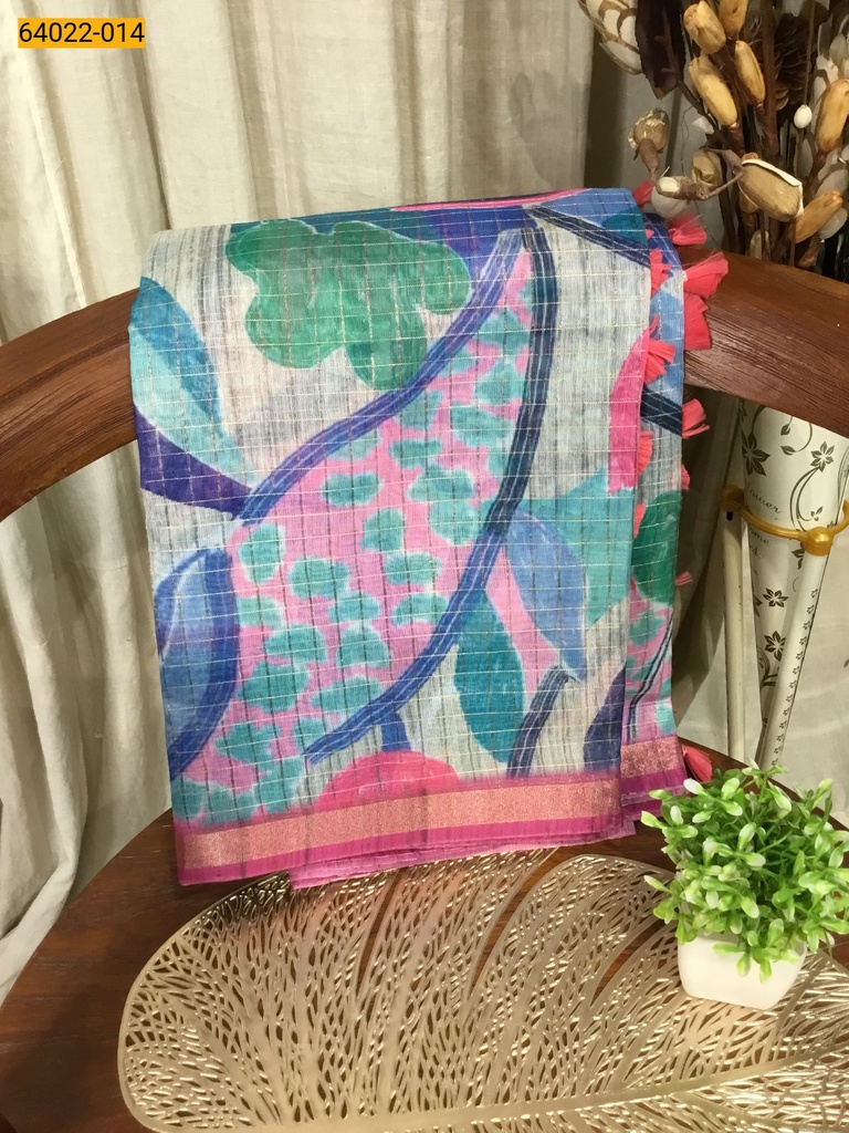 Chanderi Fancy Silk Saree