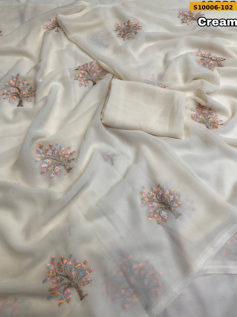 Fancy Faux Georgette  Saree