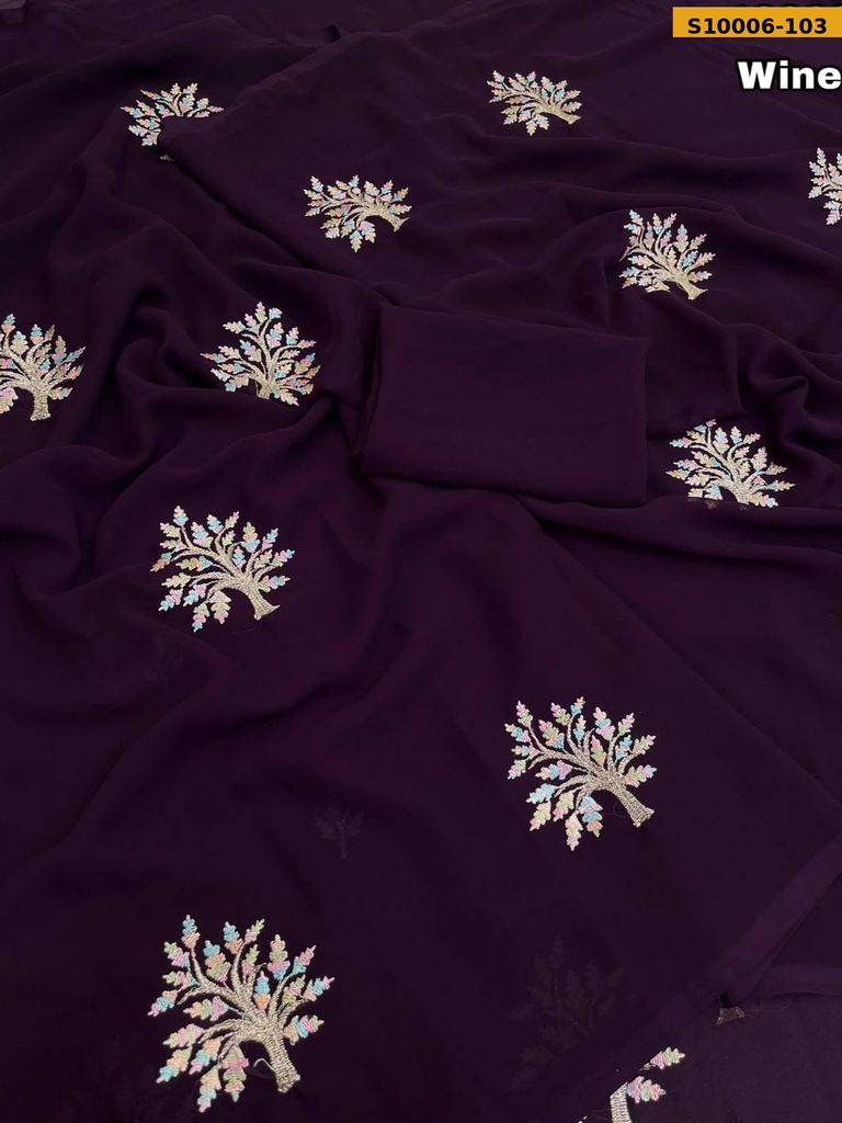 Fancy Faux Georgette  Saree