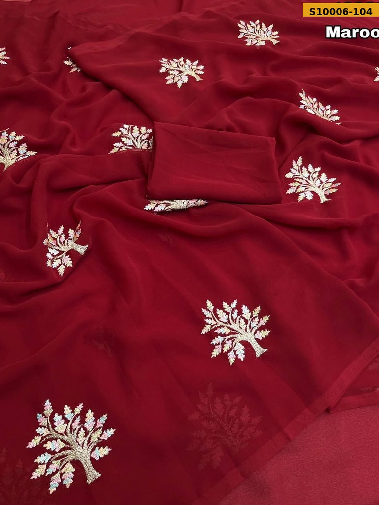 Fancy Faux Georgette  Saree