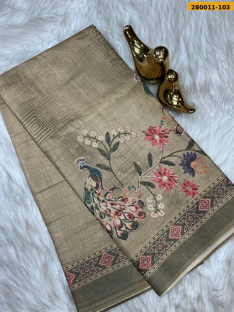 Fancy Shikha Cotton Tissue silk saree