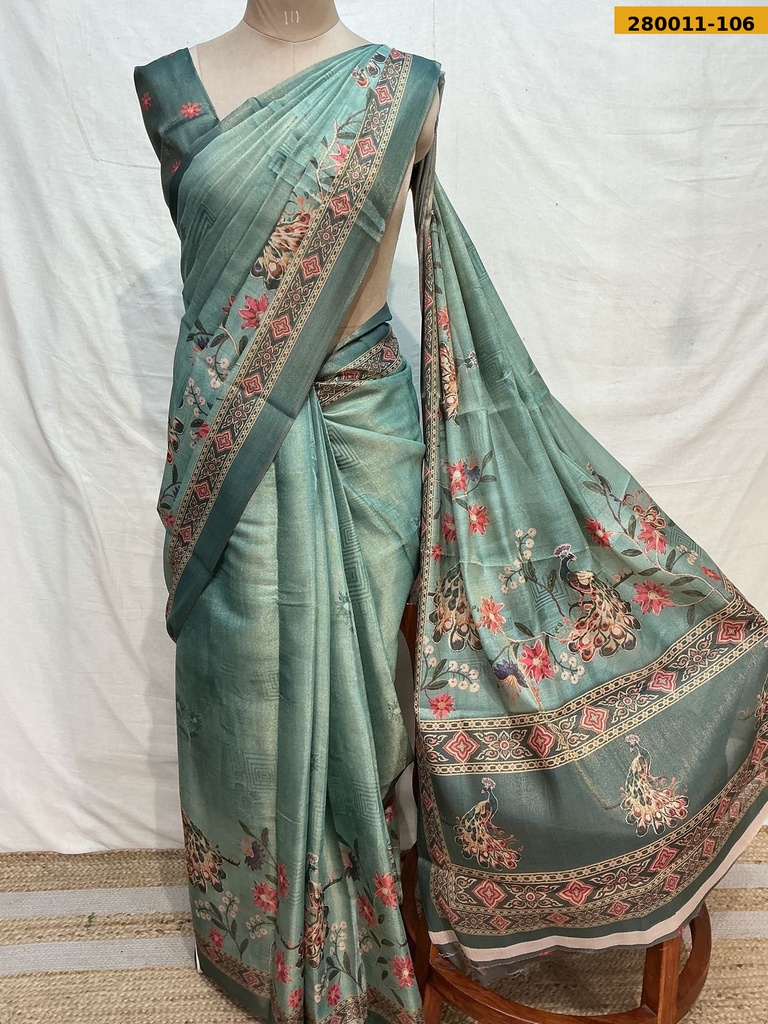 Fancy Shikha Cotton Tissue silk saree