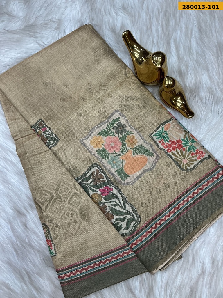 [280013-101] Fancy Shikha Cotton Tissue silk saree (280013-101)