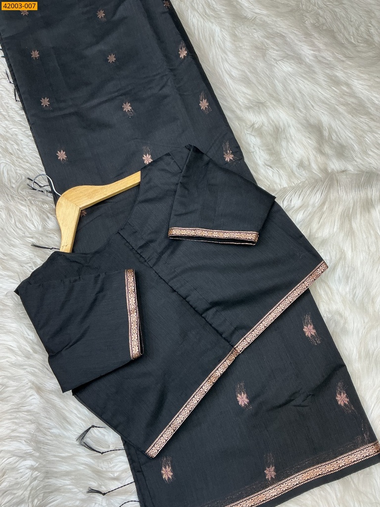 Maheswari Cotton sarees with stitched blouse