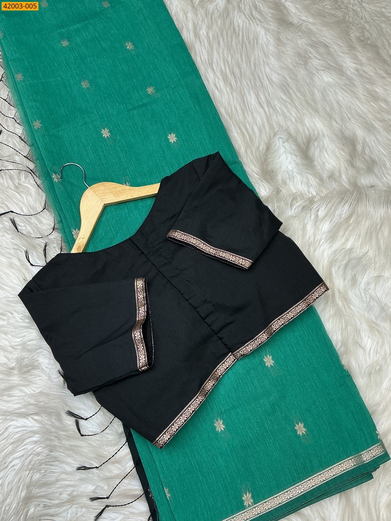 Maheswari Cotton sarees with stitched blouse