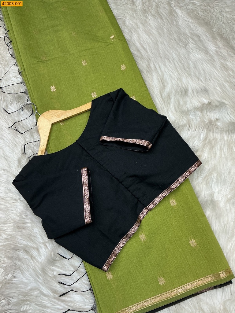 Maheswari Cotton sarees with stitched blouse