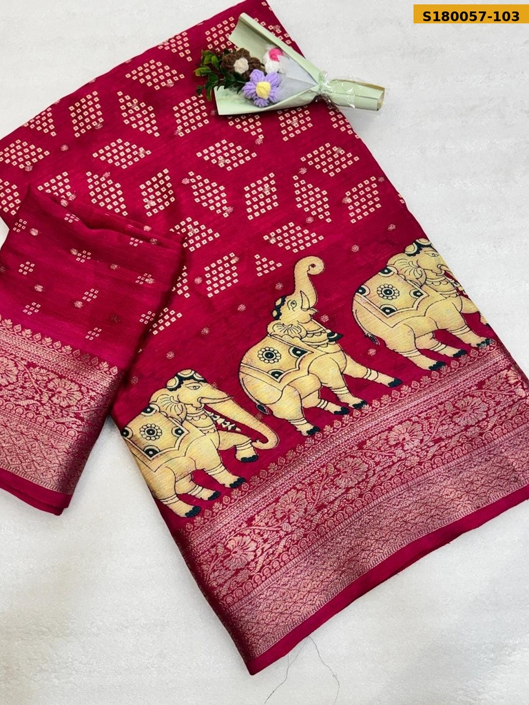 Fancy Chinnon Silk Saree