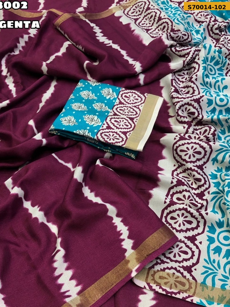 Fancy Mul Cotton Sibori Print Saree