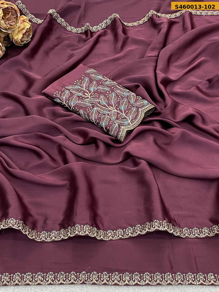 Fancy Japan Satin Saree