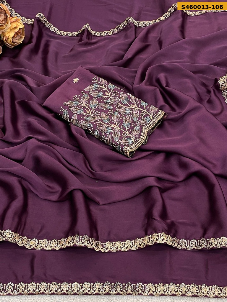 Fancy Japan Satin Saree