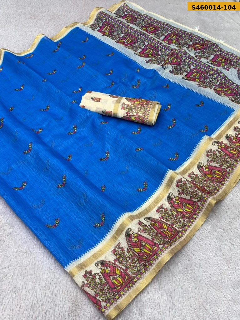 Fancy Soft Linen Cotton Saree