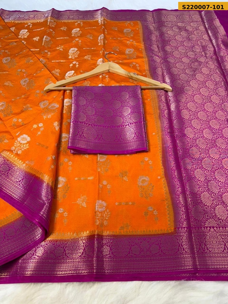 Fancy Banarasi Katan Soft Silk Sarees