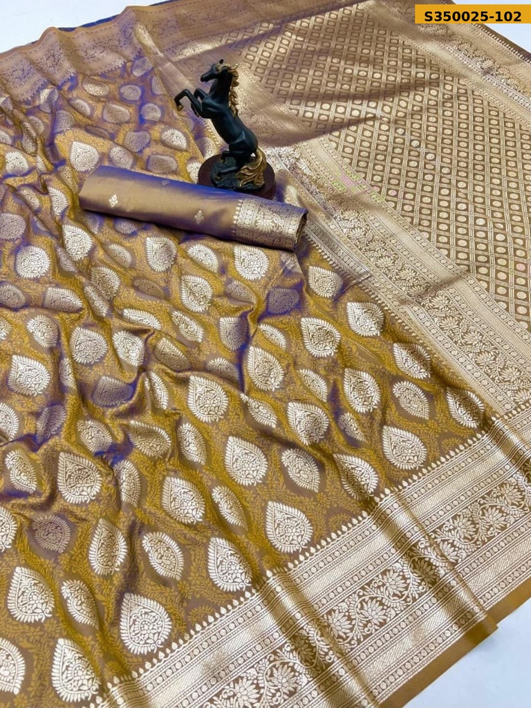 Fancy Banarasi soft silk saree