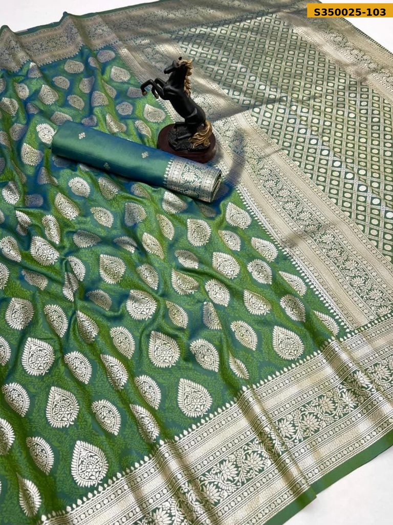 Fancy Banarasi soft silk saree