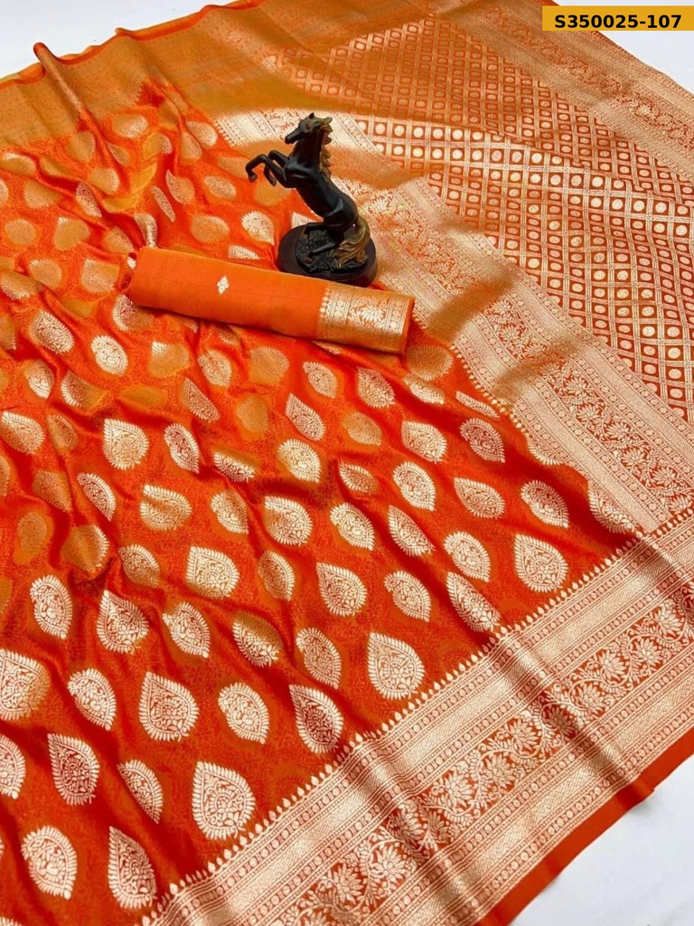 Fancy Banarasi soft silk saree
