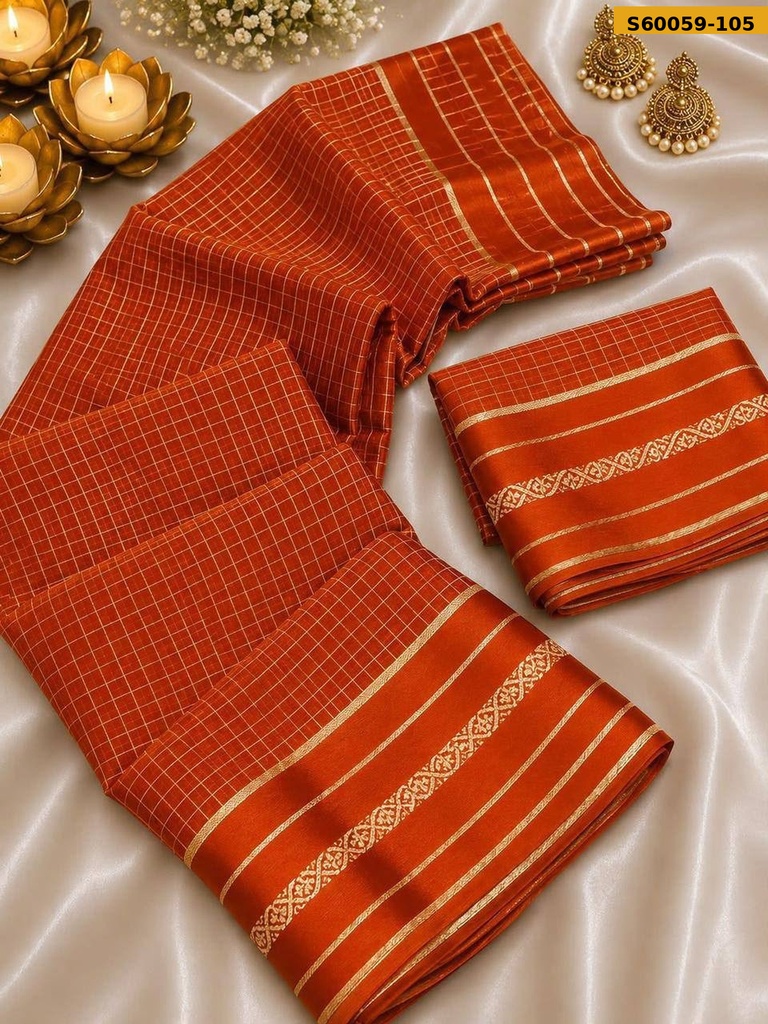 Fancy Viscose Georgette Checks Saree