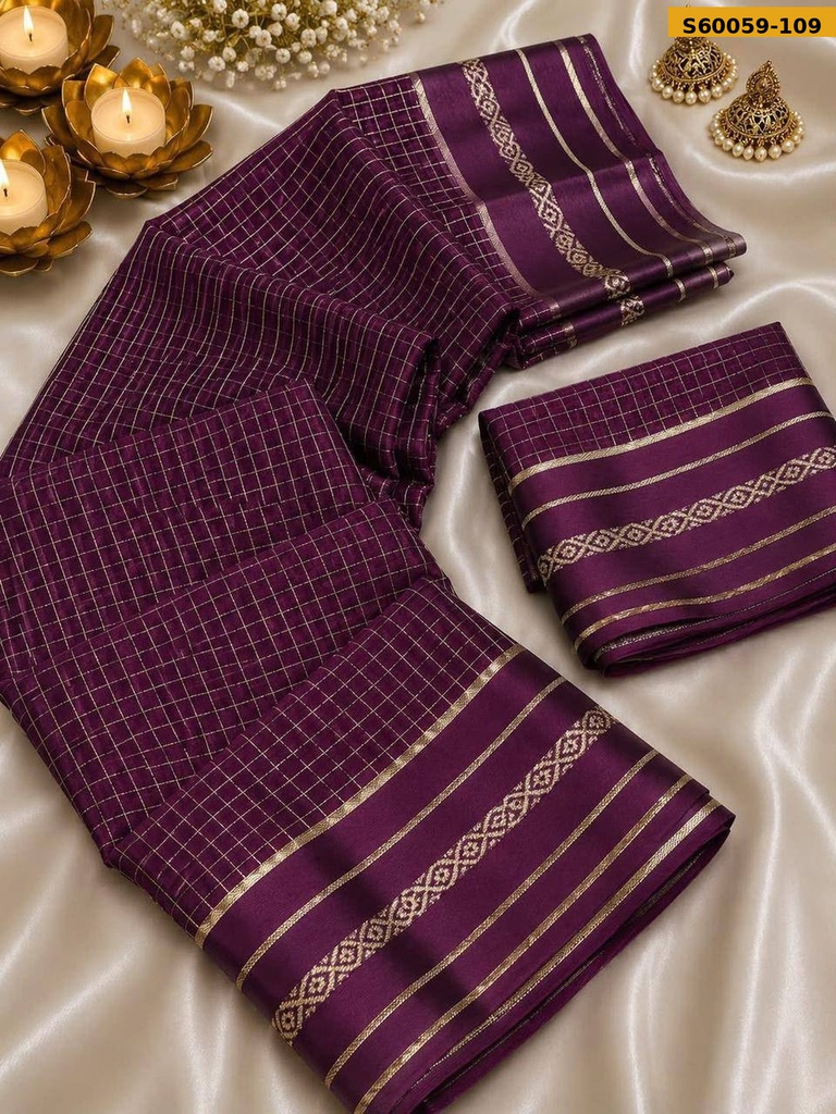 Fancy Viscose Georgette Checks Saree