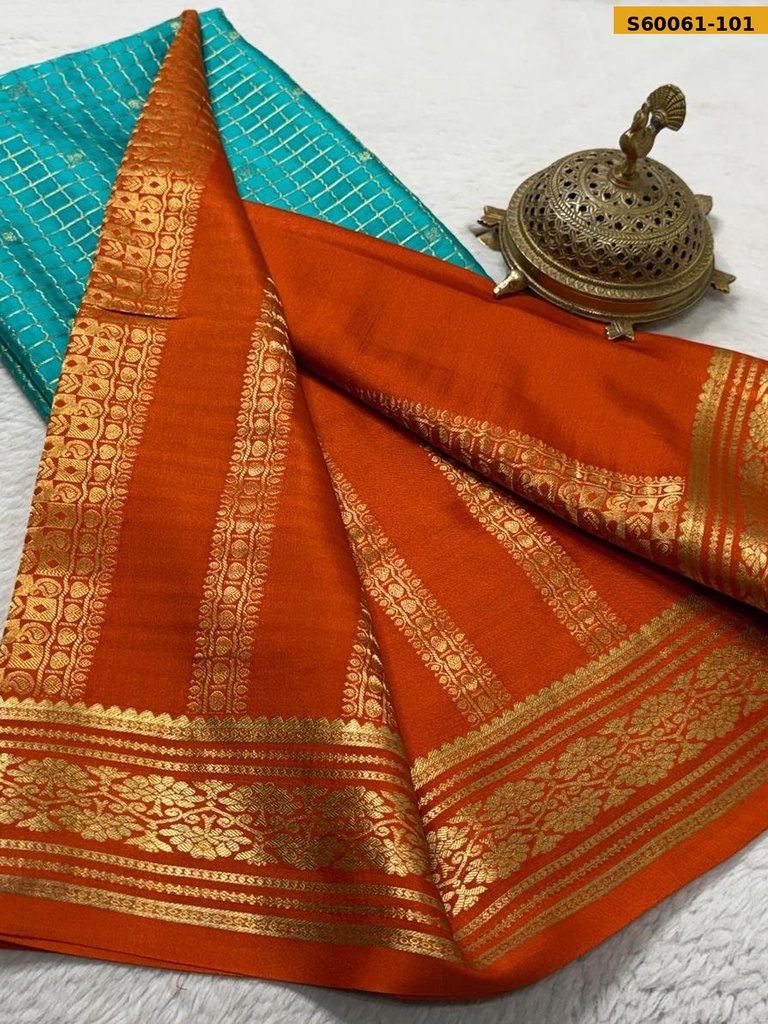 Fancy Crepe Silk  Saree