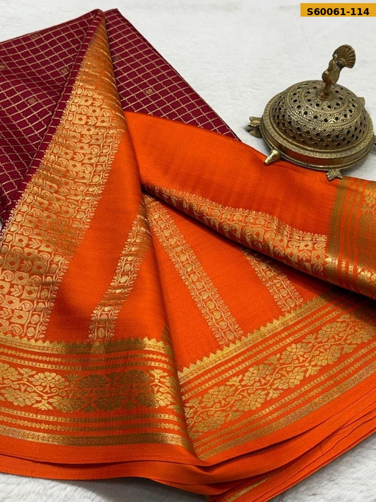 Fancy Crepe Silk  Saree
