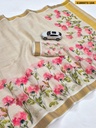 Fancy Linen Digital Printed Saree