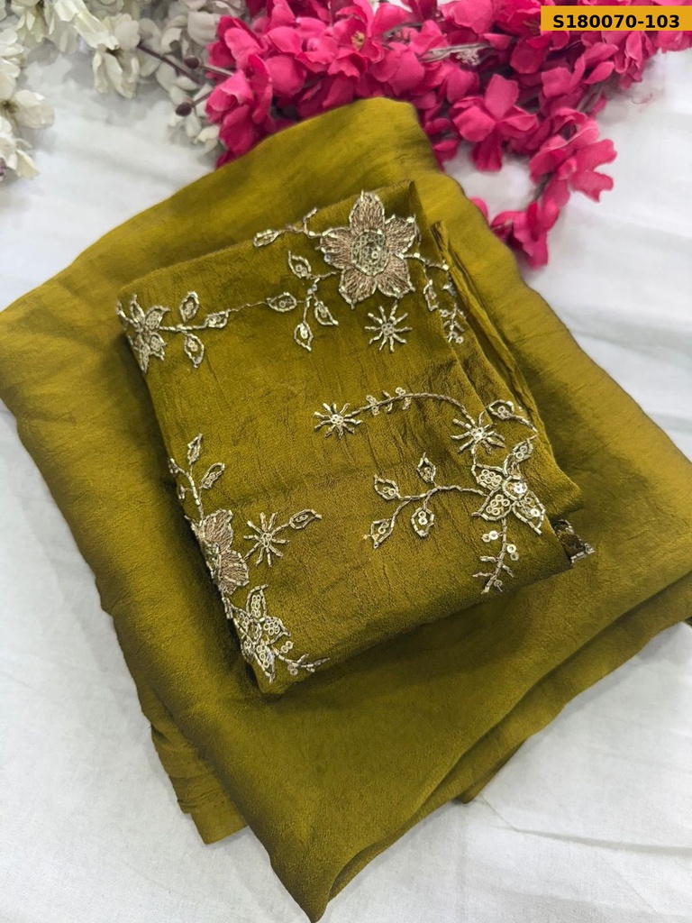 Fancy Rangoli Crush Saree