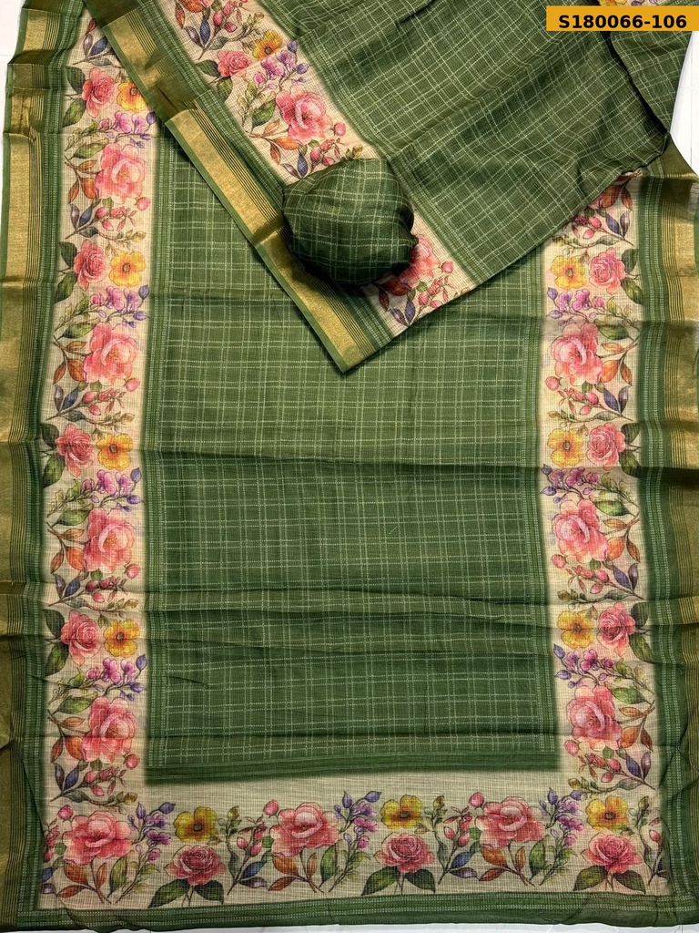 Fancy Soft Linen Cotton Saree