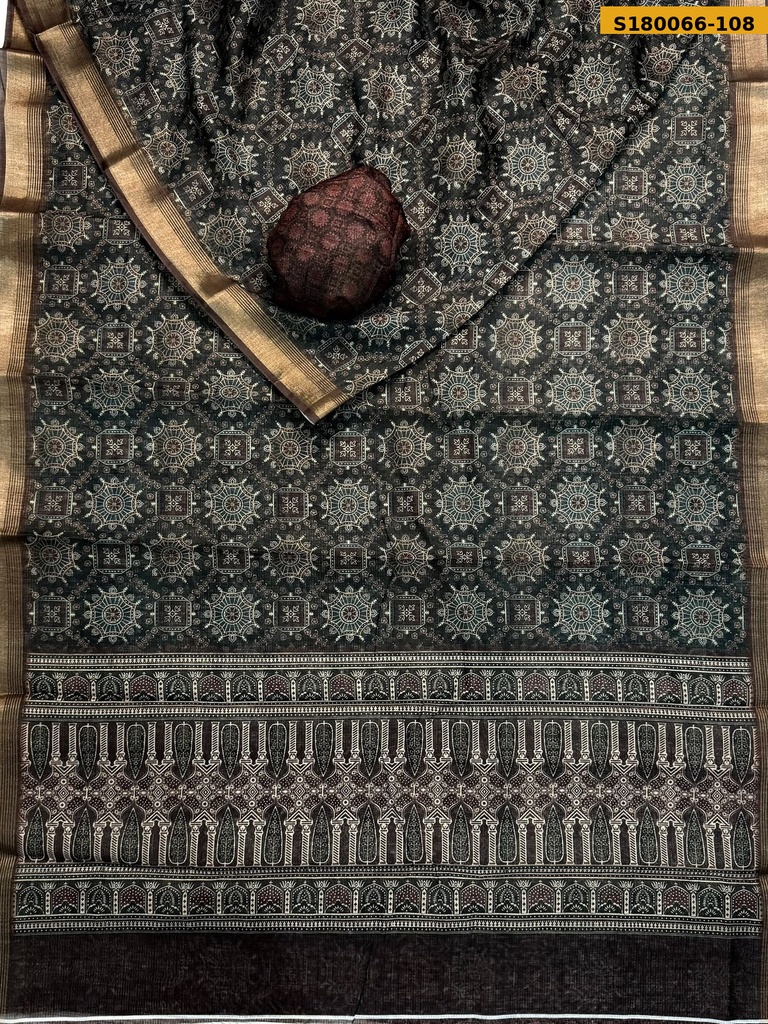 Fancy Soft Linen Cotton Saree