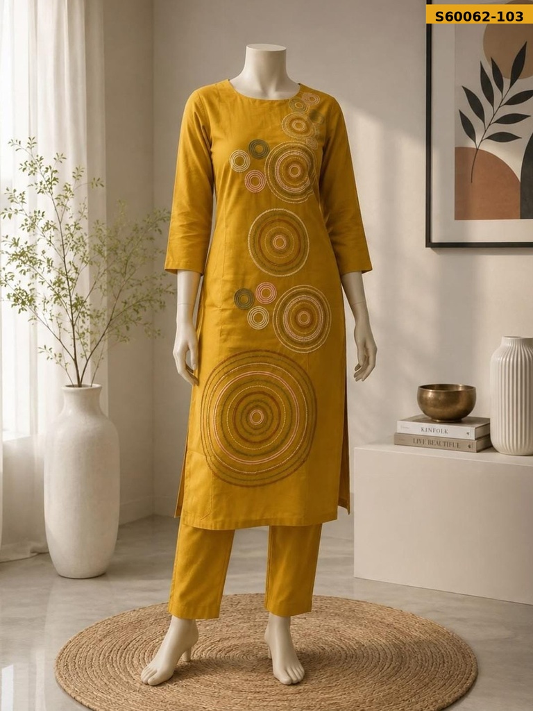 Fancy Dabu Cotton Coord Set